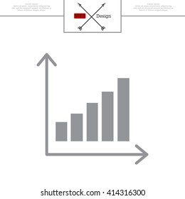Vector growing graph icon