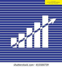 Vector growing graph icon