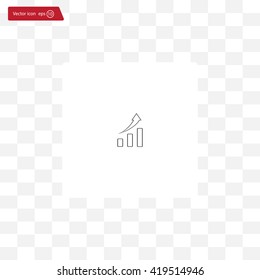 Vector growing graph icon