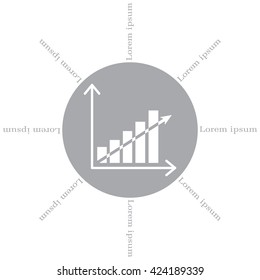Vector growing graph icon