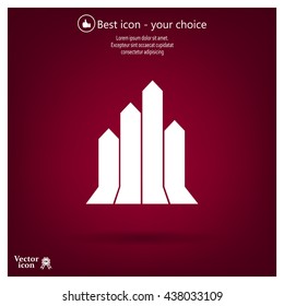 Vector growing graph icon