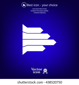 Vector growing graph icon
