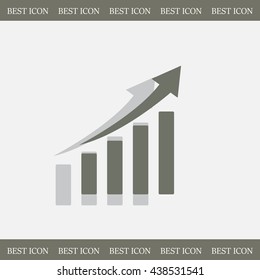 Vector growing graph icon