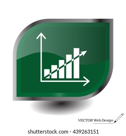 Vector growing graph icon