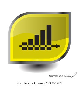 Vector growing graph icon