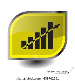 Vector growing graph icon