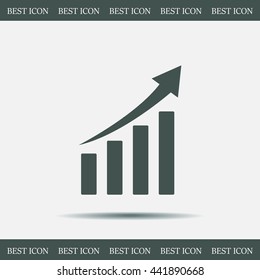 Vector growing graph icon