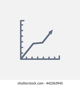 Vector growing graph icon