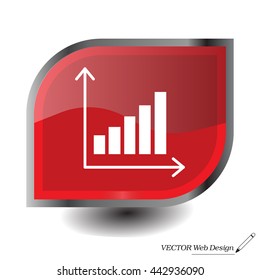 Vector growing graph icon