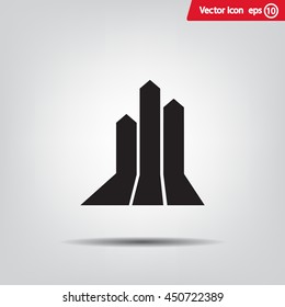 Vector growing graph icon