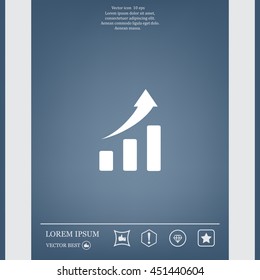 Vector growing graph icon