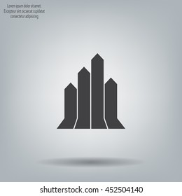 Vector growing graph icon