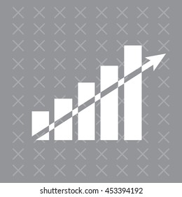 Vector growing graph icon