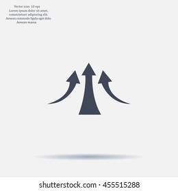 Vector growing graph icon