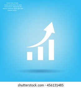 Vector growing graph icon