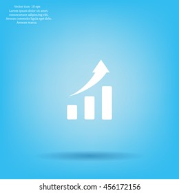Vector growing graph icon