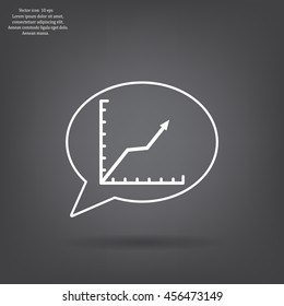 Vector growing graph icon