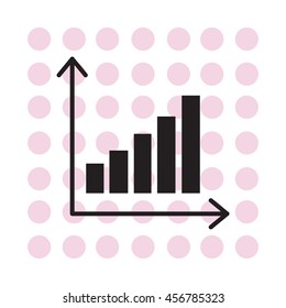 Vector growing graph icon