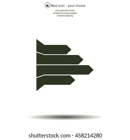 Vector growing graph icon