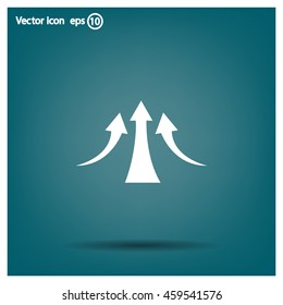 Vector growing graph icon