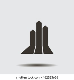 Vector growing graph icon