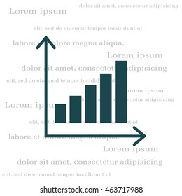 Vector growing graph icon