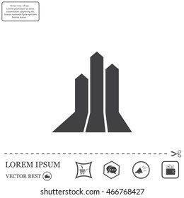 Vector growing graph icon