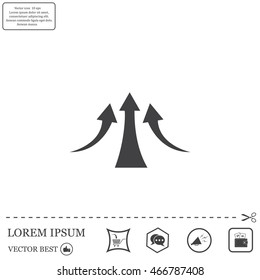 Vector growing graph icon