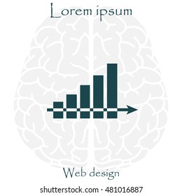 Vector growing graph icon