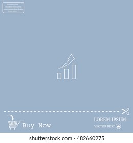 Vector growing graph icon