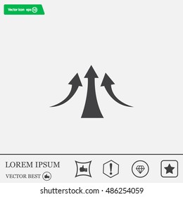 Vector growing graph icon
