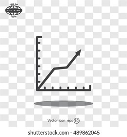 Vector growing graph icon