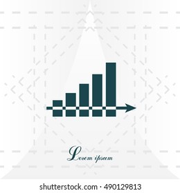 Vector growing graph icon