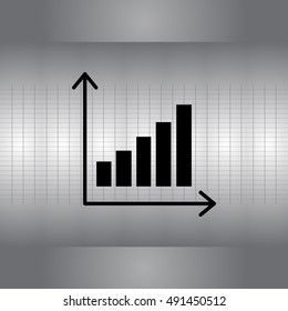 Vector growing graph icon