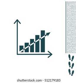 Vector growing graph icon