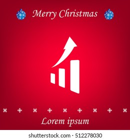 Vector growing graph icon