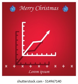 Vector growing graph icon