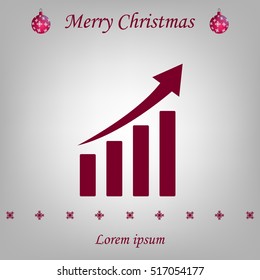 Vector growing graph icon