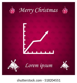 Vector growing graph icon