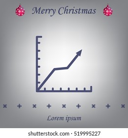Vector growing graph icon