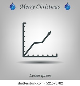 Vector growing graph icon