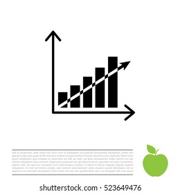 Vector growing graph icon