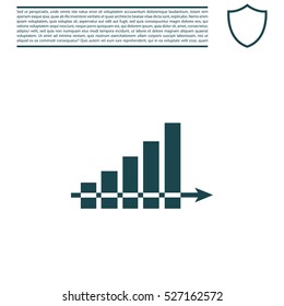 Vector growing graph icon