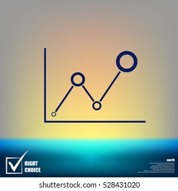 Vector growing graph icon