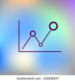 Vector growing graph icon