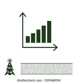 Vector growing graph icon