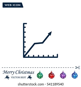 Vector growing graph icon