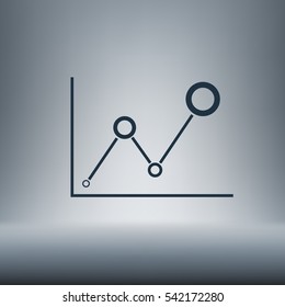 Vector growing graph icon