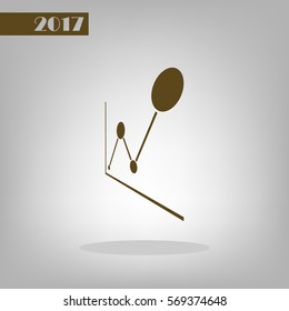 Vector growing graph icon