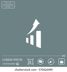 Vector growing graph icon